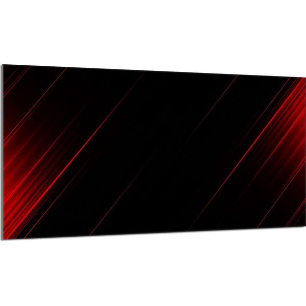 Piastra Di Copertura Del Piano Cottura 90X52 Piastra Di Copertura Del Piano Cottura In Ceramica, Tagliere Decorativo, Nero Rosso-image