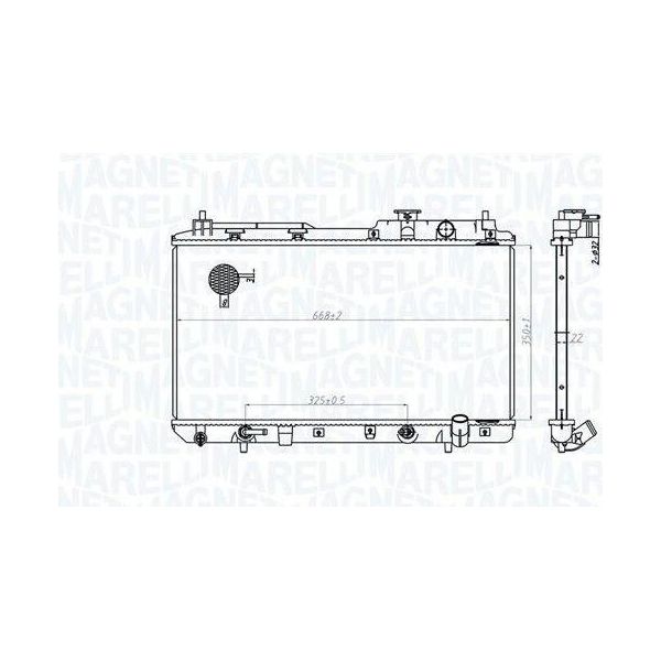 Magneti Marelli 350213178200 Radiatore Acqua Radiatore Motore Per Honda CR-V I (Rd)-image