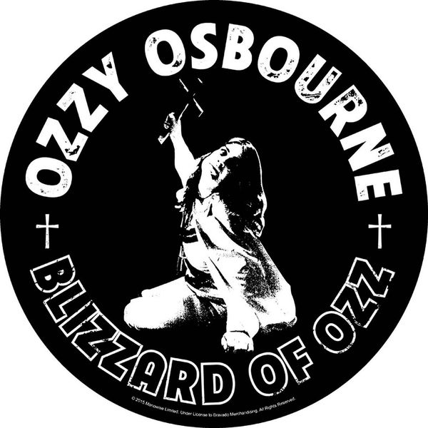 Ozzy Osbourne - Toppa "Blizzard Of Ozz"" RO6706 (Taglia Unica) (Nero/Bianco)"-image