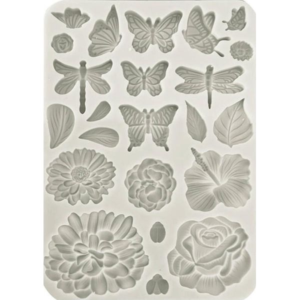 Stamperia Silicone Stampo Per Colata, Diario Segreto Farfalle E Fiori-image