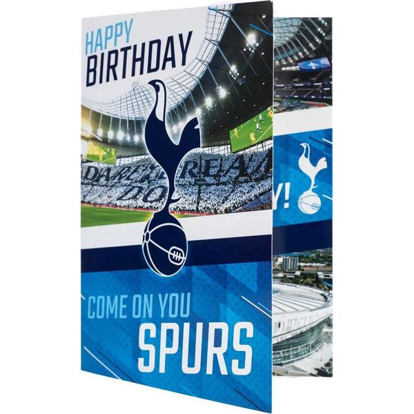 Tottenham Hotspur Fc - Biglietto Di Compleanno "Musical"" - Cartoncino TA12455 (Taglia Unica) (Blu/Bianco)"-image