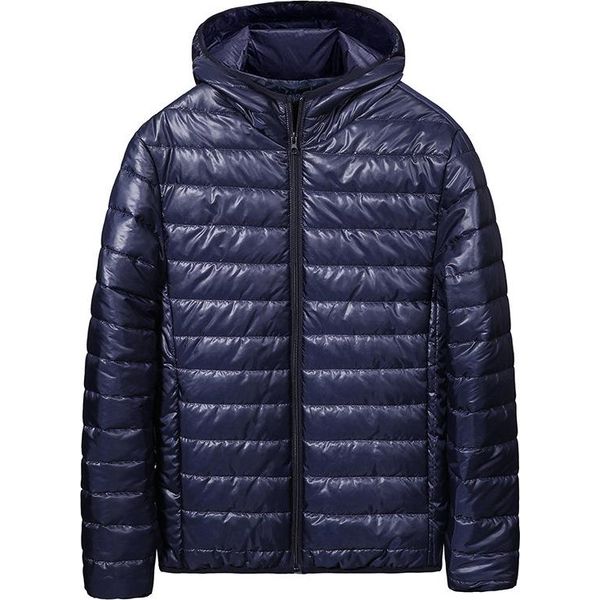 Uomo Giacca Casual Trapuntata Giacca Invernale Giacca Imbottita Calda Spessa Autunno Inverno Giacca Di Transizione Zip Giacca Outdoor, Blu Scuro, 2XL-image