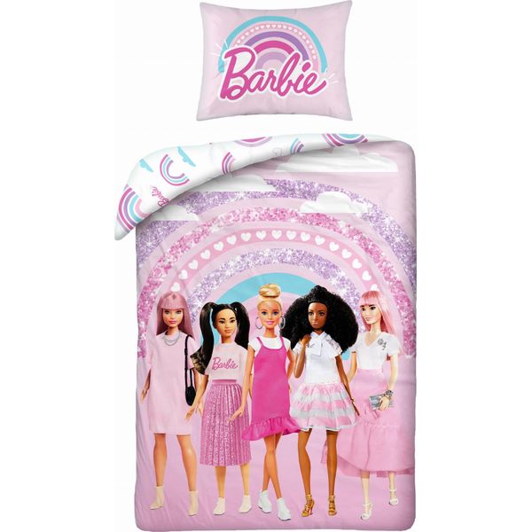 Barbie Bettbezug Arcobaleno In Poliestere - 140 X 200 Cm 70 X 90 Cm-image