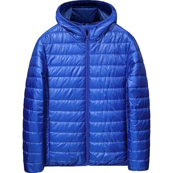 Uomo Giacca Casual Trapuntata Giacca Invernale Giacca Imbottita Calda Spessa Autunno Inverno Giacca Di Transizione Zip Giacca Outdoor, Blu, 2XL-image