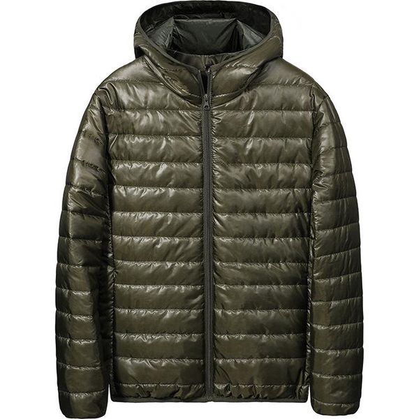 Uomo Giacca Casual Trapuntata Giacca Invernale Giacca Imbottita Calda Spessa Autunno Inverno Giacca Di Transizione Zip Giacca Outdoor, Verde Esercito, Xl-image