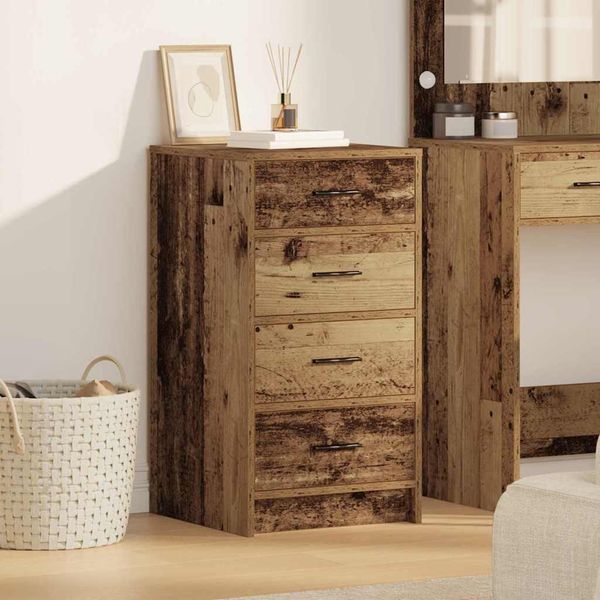 Maison Exclusive - Credenza Con Cassetti Legno Antico 40 X 41 X 75 Cm Materiale Ligneo-image