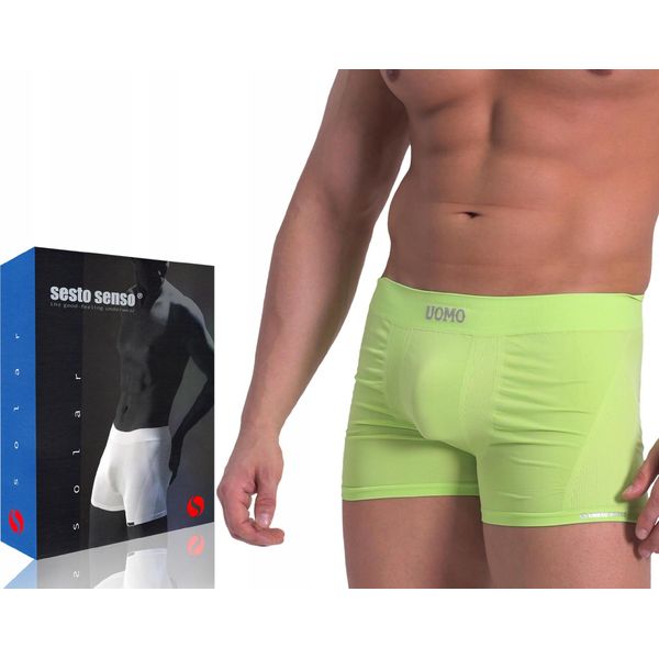 Boxer Da Uomo Sesto Senso Solar Biancheria Intima Senza Cuciture Flessibile Da Uomo - Acquamarina - L/Xl-image