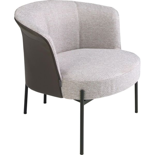 Poltrona Angel Cerdá In Tessuto Grigio Ed Ecopelle Grigio Scuro 5109-image