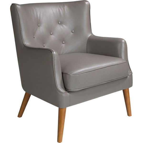 Angel Cerdá Poltrona Chester In Pelle Grigio Scuro 5085-image