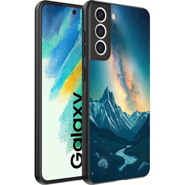 Custodia Per Samsung Galaxy S21 Fe Con Impronta Di Cielo Stellato - Custodia Backcover In Tpu Con Design Spaziale E A Forma Di Via Lattea - Smartphonica-image