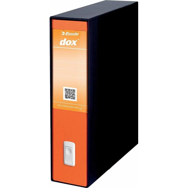 Esselte Dox 2 Raccoglitore Ad Anelli A4 Nero, Arancione-image