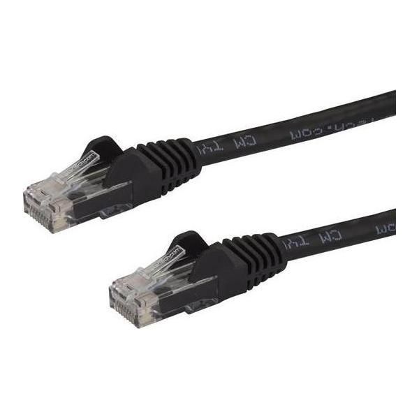Startech.Com Cavo Patch Antigroviglio Utp RJ45 Cat6 Gigabit 15 M Nero - Cavo Patch 15 M-image