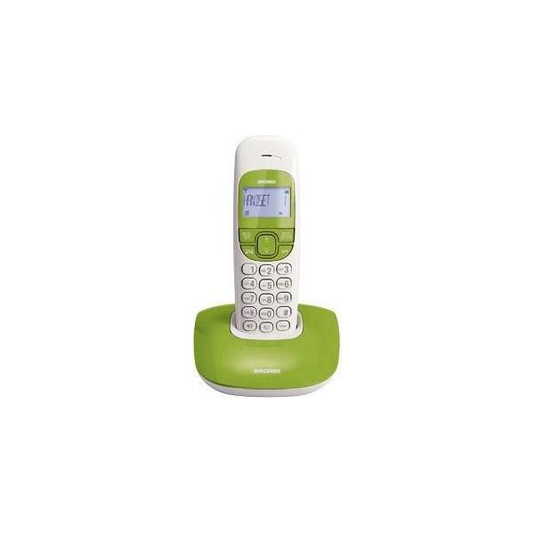 Brondi Nice Telefono Dect Verde E Bianco Con Vivavoce E Identificatore Di Chiamata-image