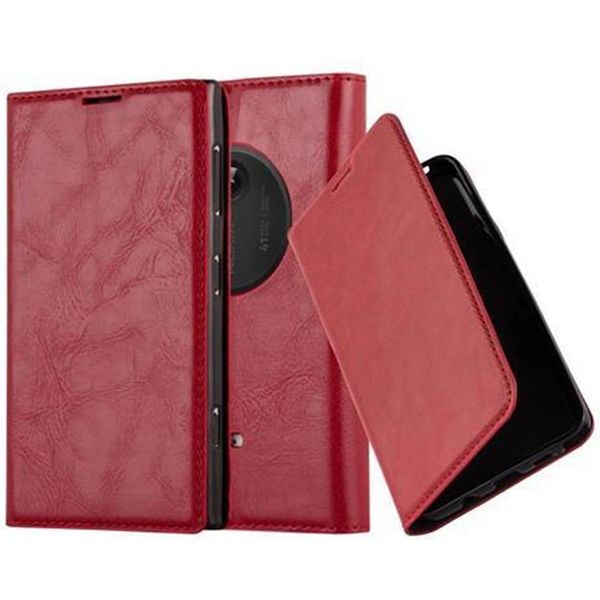 Cadorabo Cover Per Nokia Lumia 1020 Cover Protettiva In Rosso Custodia Per Cellulare Cover Chiusura Magnetica-image