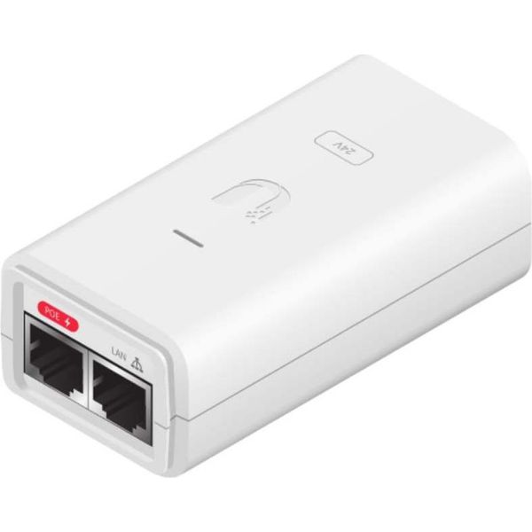 Ubiquiti POE-24-12W-G-WH Ubiquiti Poe Injector, 24VDC, 12W, Gigabit Port, Weiss-image
