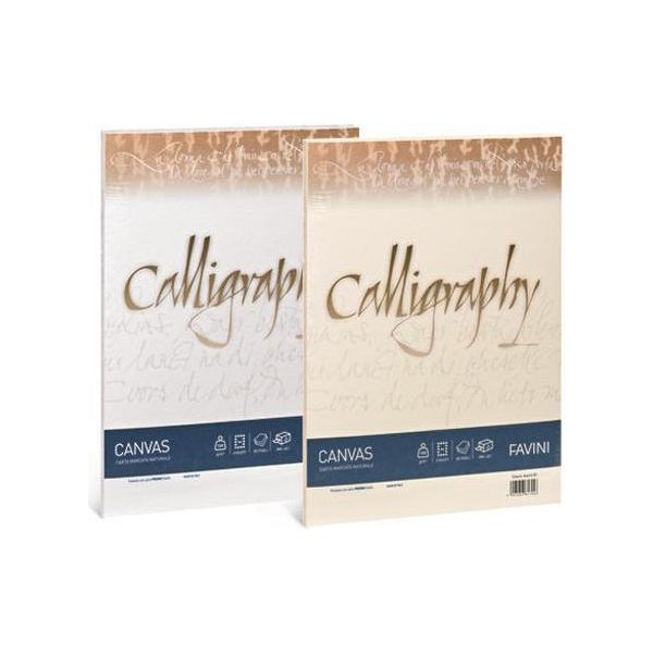 Favini Canvas Calligraphy Busta Dl (110 X 220 Mm) Avorio 25 Pz-image
