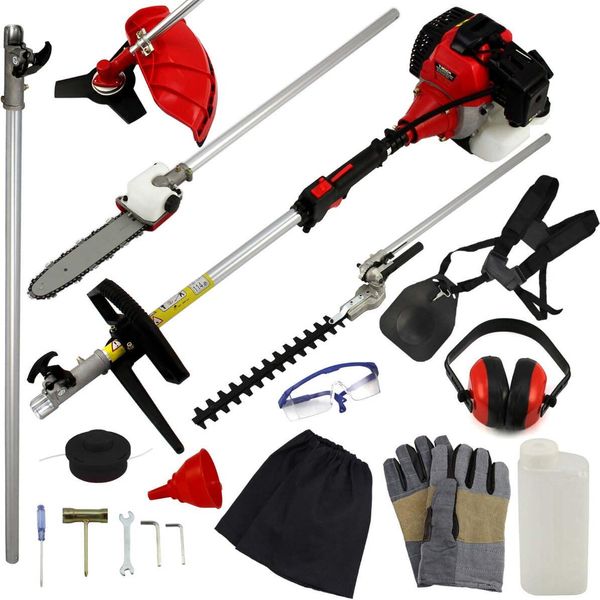 Attrezzo Multifunzione 5 In 1 A Benzina Tagliasiepi Da Giardino 52Cc 1,6KW-image