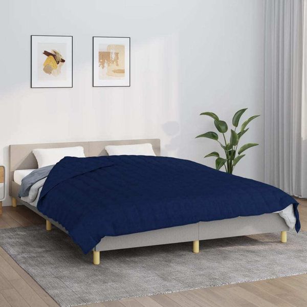 The Living Store Coperta Pesata Blu 220X230 Cm 11 Kg Tessuto-image