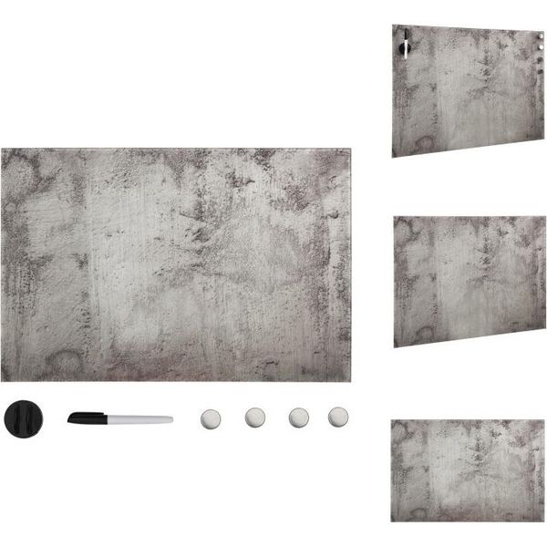 Vidaxl Lavagna Magnetica Da Parete In Vetro 50X30 Cm - Lavagne Bianche-image