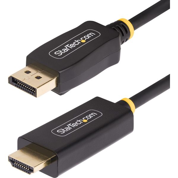 Startech.Com Cavo Adattatore Da Displayport A Hdmi Da 2 M, 4K 60 Hz Con Hdr, Dp A Hdmi 2.0B, Convertitore Video Attivo, Displayport Da Desktop A Monitor Hdmi, M/M-image