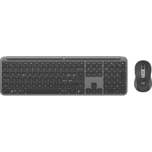 Logitech MK950 Signature Slim Tastiera Mouse Incluso Ufficio Rf Senza Fili + Bluetooth Qwerty Italiano Grafite-image