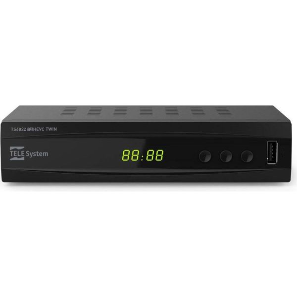 Tele System TS6822 T2HEVC Twin Cavo Full Hd Nero-image