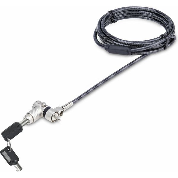 Startech.Com Cavo Di Sicurezza Per Computer Con Chiave Master, Compatibile Con Nano/K-Slot, Cavo Antifurto Resistente Al Taglio, Blocco Universale Per Computer Portatile Da 2M, Confezione Da 25 Pezzi-image