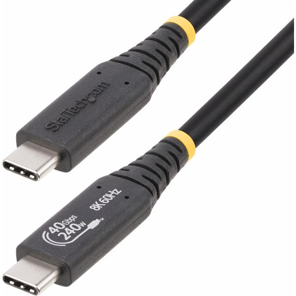 Startech.Com Cavo USB4 Da 50Cm, Cavo USB-C USB-IF, 40 Gbps, 240W Pd 3.1 Epr, 8K 60Hz, Cavo Di Trasferimento Dati Usb Type-C, Compatibile Con Porte Tb/Usb 3.2-image