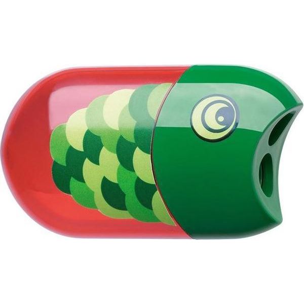 Faber-Castell 183525 Temperino Temperamatite Manuale Verde, Rosso-image