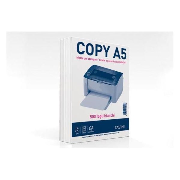 Favini Copy A5 Carta Inkjet A5 (148X210 Mm) 500 Fogli Bianco-image