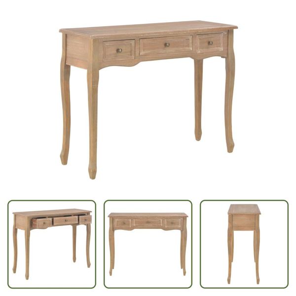 280047 The Living Store Comodino Con 3 Cassetti Marrone-image