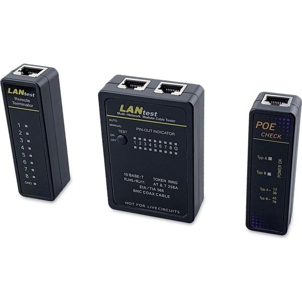 Equip 129968 Equip Tester Per Cavi Di Rete F. Cavo RJ45/RJ11/RJ12/BNC Nero-image