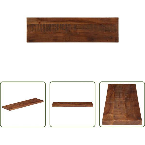 The Living Store Piano D'appoggio 110X20X2,5 Cm Rettangolare In Legno Massiccio Antico-image