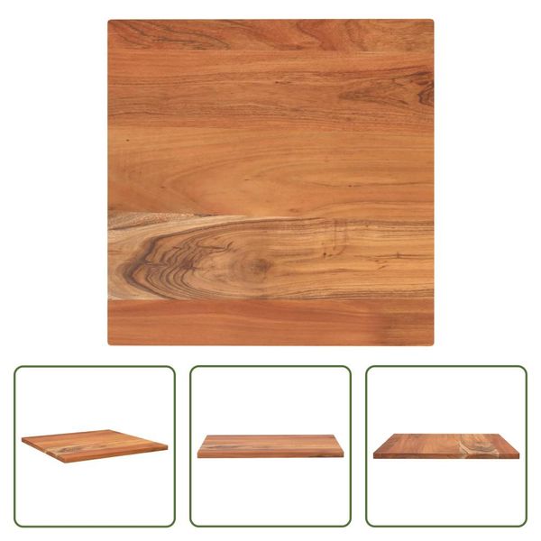 The Living Store Piano D'appoggio 50X50X2,5 Cm Quadrato In Legno Massiccio Di Acacia-image