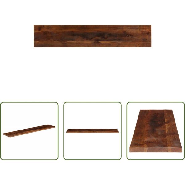 The Living Store Piano D'appoggio 180X40X2,5 Cm Rettangolare In Legno Massiccio Antico-image