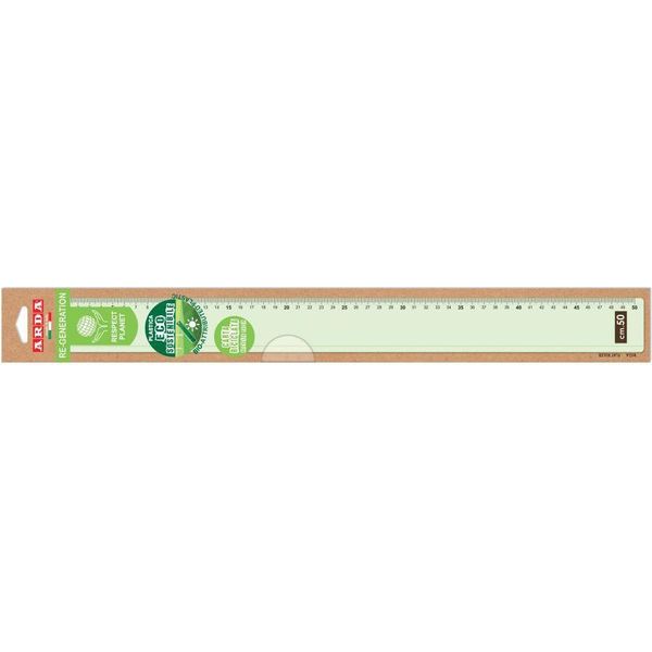 Arda RE50 Righello Righello Da Scrivania 500 Mm Plastica Verde, Trasparente-image