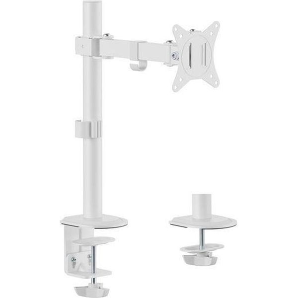 Equip - Kit Di Montaggio (Morsetto Passacavo, Viti, Staffa Di Fissaggio) - Per Display Lcd / Display Lcd Curvo - Snodabile - Plastica, Acciaio Inox - Bianco - Dimensioni Schermo: 43,2-81,3 Cm (17"-32"") - Montaggio Da Tavolo (650166)"-image