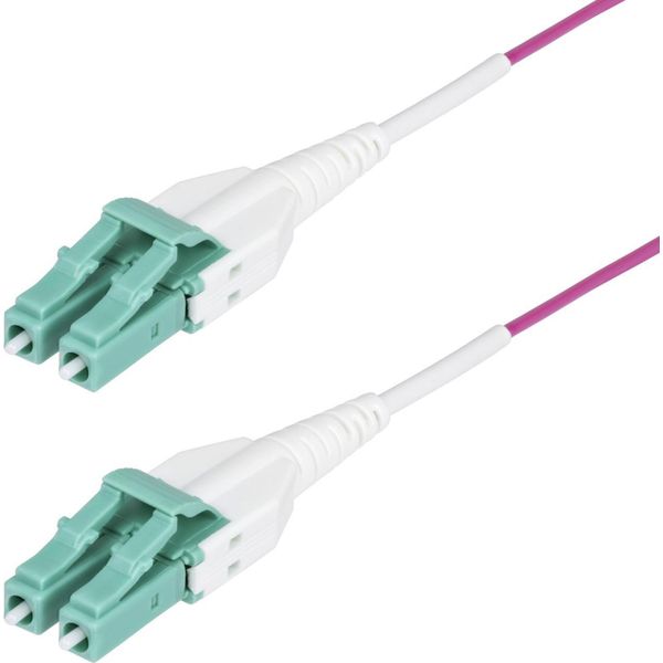 Startech.Com Cavo In Fibra Ottica Multimodale Da 50M Lc A Lc (Upc) OM4 Viola Erica, 50/125 µM, 40G/100G, Lommf/Vcsel, Cavo In Fibra Uniboot, Ofnr Riser-image