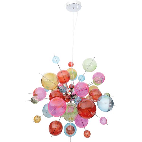 NÄVe Pendelleuchte "Explosion", Bunt (Chromfarben, Bunt), 10, Leuchten, HäNgeleuchte,Metall,Glas,Multicolor, 10Xg9 Max.20W, Pendelleuchte-image