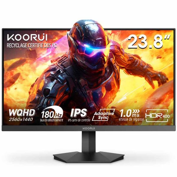 Koorui G2421V Gioco Monitor - 23.8" Qhd 2560X1440 Risoluzione Ips Pannello 180Hz Frequenza - Nero"-image