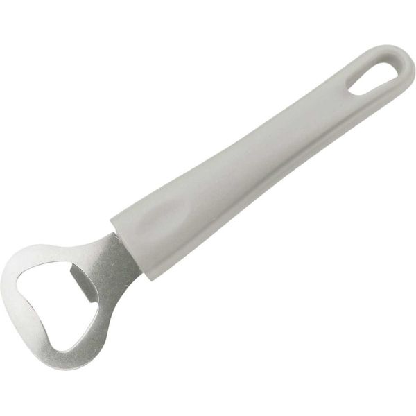Aro Houseware Apribottiglie In Acciaio Inossidabile Con Manico In Plastica Bianca-image