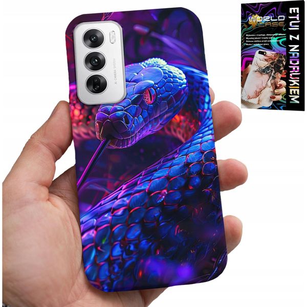 Custodia Per Oppo Reno12 Pro 5G - Serpente Cobra Serpente A Sonagli Rettili Custodia + Pellicola Protettiva-image