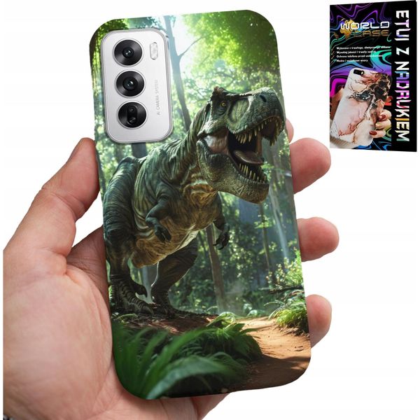 Custodia Oppo Reno12 Pro 5G - Dino Dinozaur Tyranozaur + Folia-image