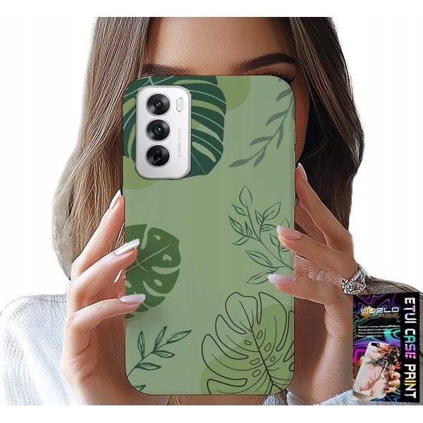 Custodia Per Oppo Reno12 Pro 5G - Foglia Verde Motivi Vegetali Plecki-image