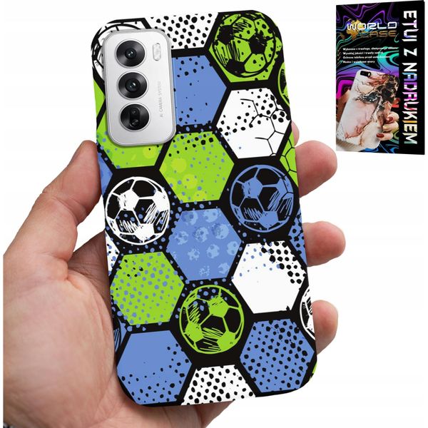 Custodia Per Oppo Reno12 5G - Custodia Per Il Calcio Con Motivi A Sfondo Calcistico-image