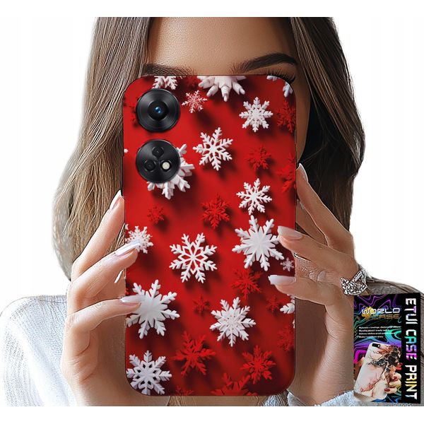Custodia Per Oppo Reno8 T 4G - Fiocchi Di Neve, Neve, Stelle, Natale-image
