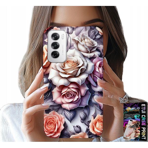 Custodia Per Oppo Reno12 Pro 5G - Motivi Floreali Rosa Rose Fiori Custodia-image