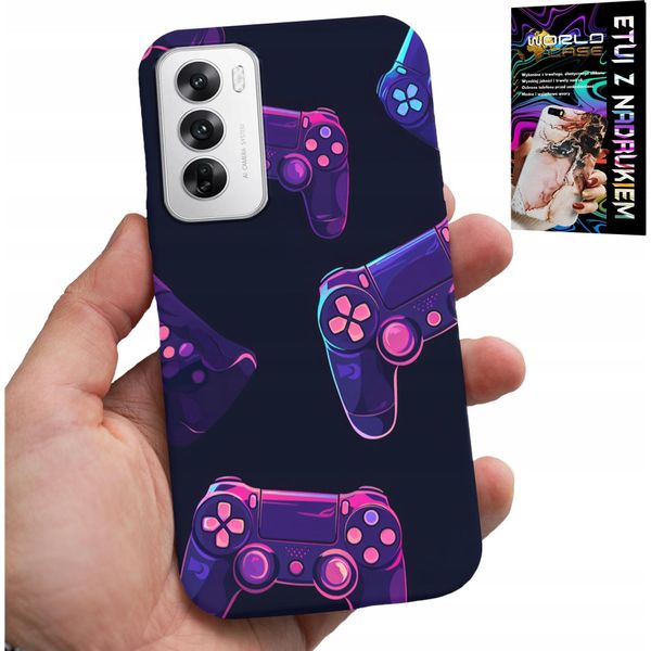 Custodia Per Oppo Reno12 5G - Custodia Per Videogiocatori, Modelli Di Gioco + Lamina-image