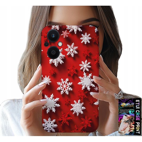 Custodia Per Oppo Reno8 Lite 5G - Fiocchi Di Neve, Neve, Stelle, Natale-image