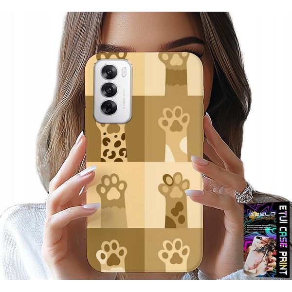 Custodia Per Oppo Reno12 Pro 5G - Gatto D'amore, Disegni Con Gatti, Zampe Di Gatto-image